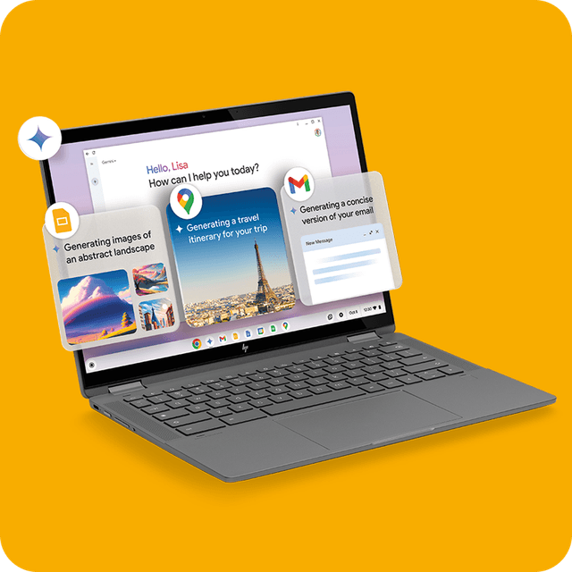 Chromebook Plus med Gemini-chat