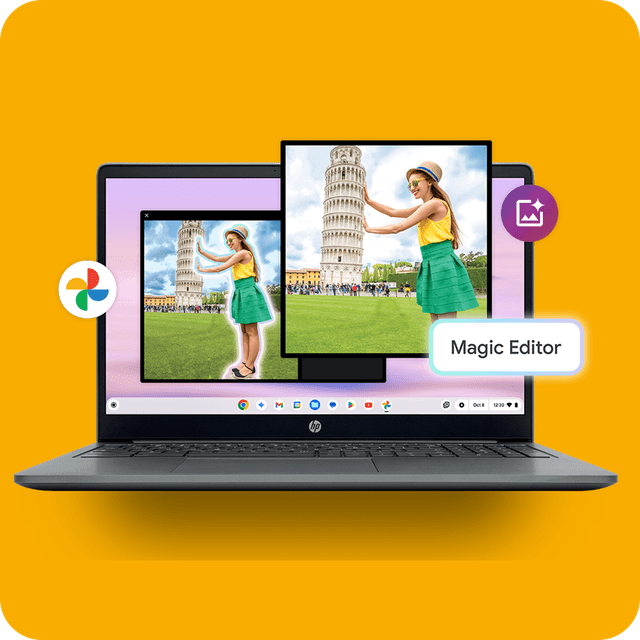 Chromebook Plus og Magic redigering i Google Foto