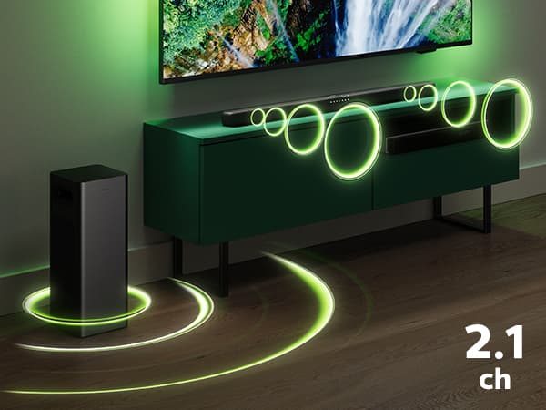 Philips B6309 Subwoofer med 2.1-kanallyd
