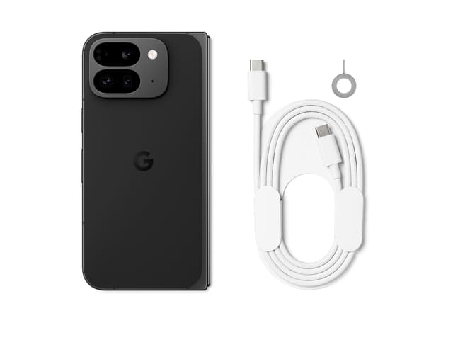 Pixel 9 Pro Fold med ladekabel