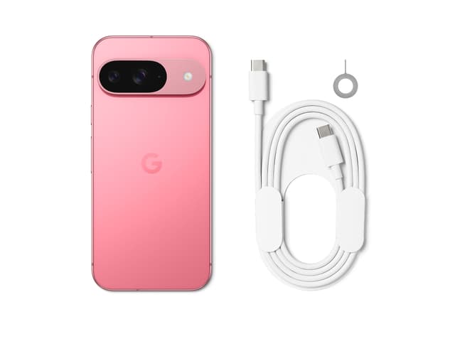 Pixel 9 med ladekabel