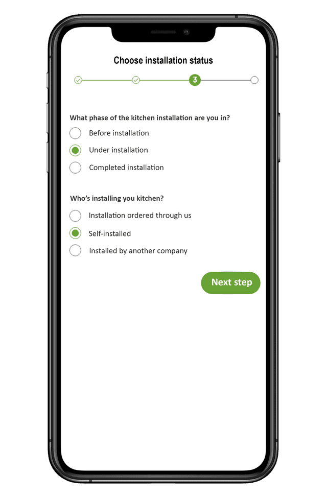 Epoq - Claim guide - Close-up of instructions on mobile phone screen