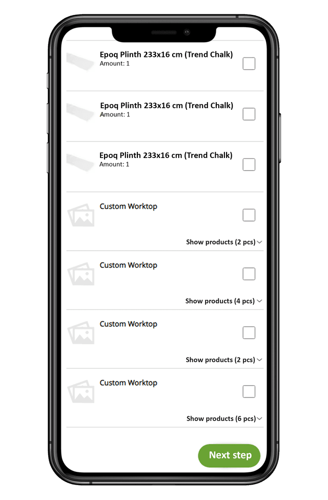 Epoq - Claim guide - Close-up of instructions on mobile phone screen