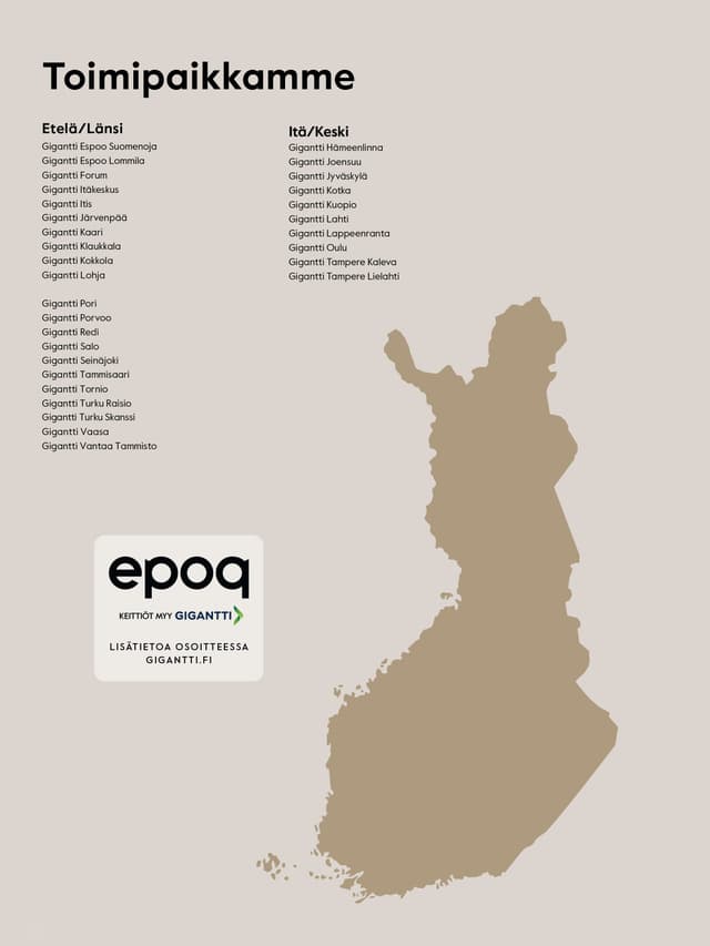 Epoq sijanti - kartta - Löydä lähin Epoq-keittiöosastosi
