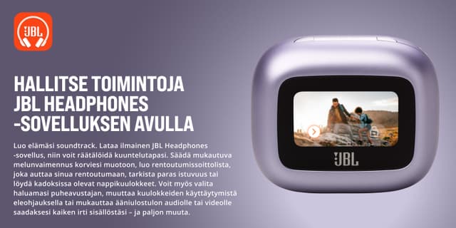 JBL - Nappikuulokkeet - Live Flex 3 -nappikuulokkeet ja JBL Headphones -sovellus