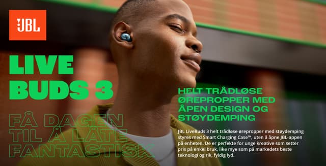 JBL - Hodetelefoner - Live Buds 3-ørepropper