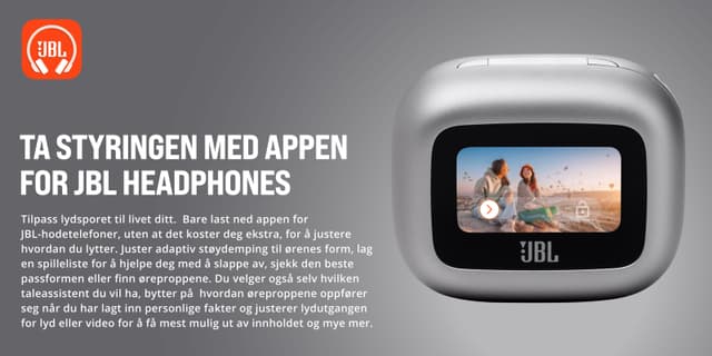 JBL - Hodetelefoner - Live Buds 3-ørepropper med JBL Headphones app