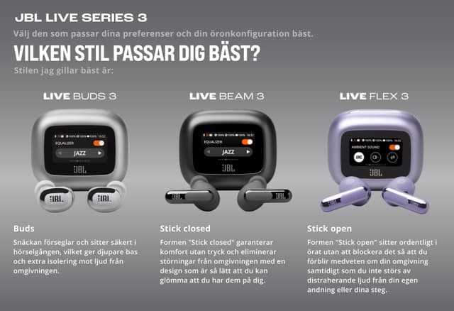 JBL - Earbuds - Live Buds 3 - Choose your style_SE
