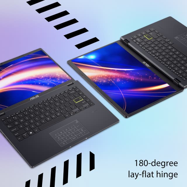 2 ASUS E410KA-EK702WS laptops on a light blue background