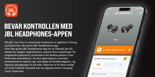 Bevar kontrollen med JBL Headphones-appen