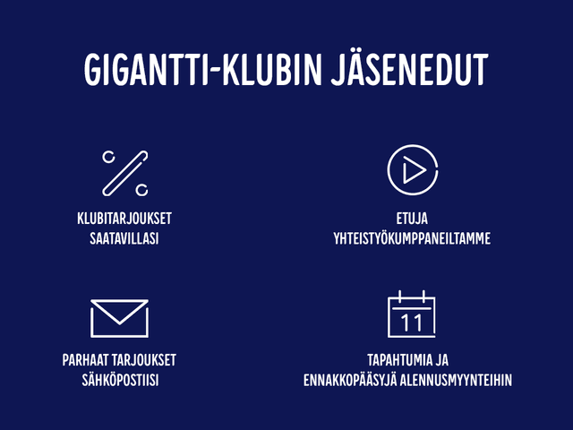 Gigantti-klubin jäsenedut