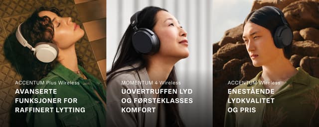 Sennheiser - Trådløse Over-Ear Hodetelefoner - Enestående lydkvalitet og pris