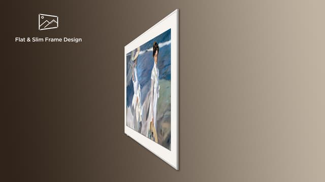TCL NXTVision TV med teksten "Flat & Slim Frame Design"