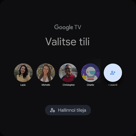 Google TV - Personoituja suosituksia koko perheelle
