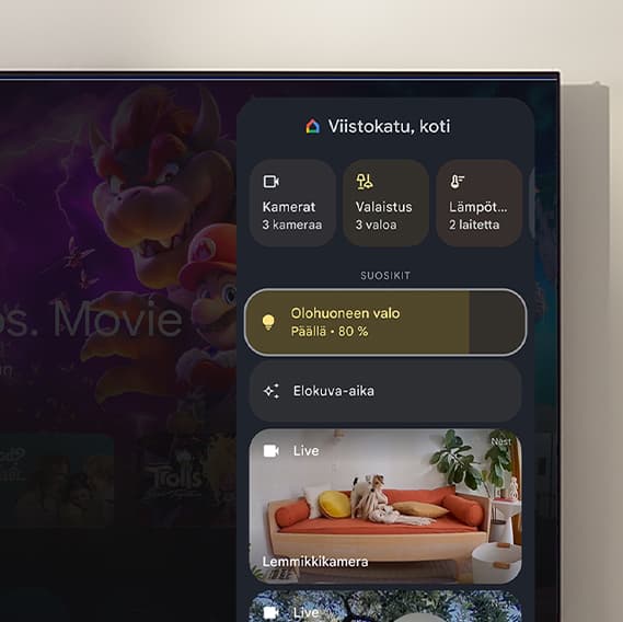 Google - Hallitse älykotisi laitteita TV:n kautta