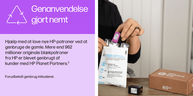HP Instant Ink - Genanvendelse gjort nemt