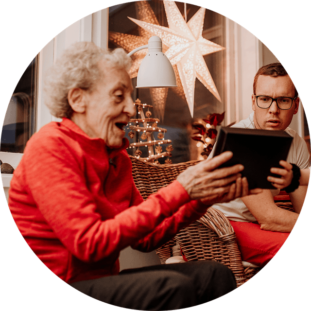 Circled Xmas Gift Grandparents