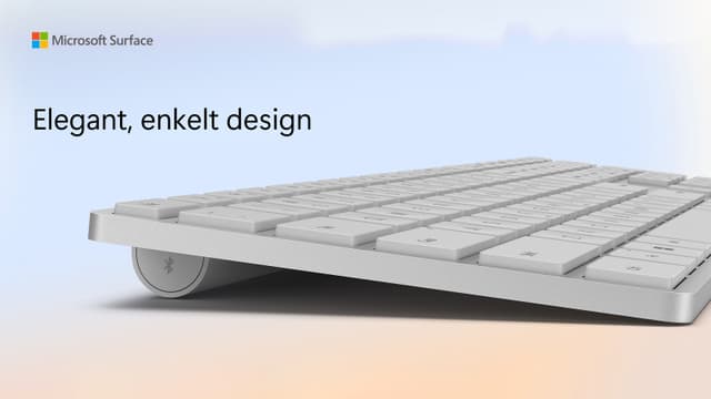 Microsoft Surface tastatur med et rent og minimalistisk design