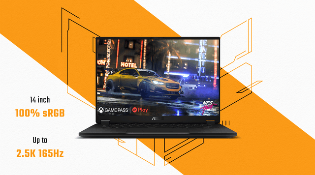 Asus TUF Gaming 14 FA401 kannettava ja kristallinkirkas WQXGA-näyttö, jossa on korkea virkistystaajuus