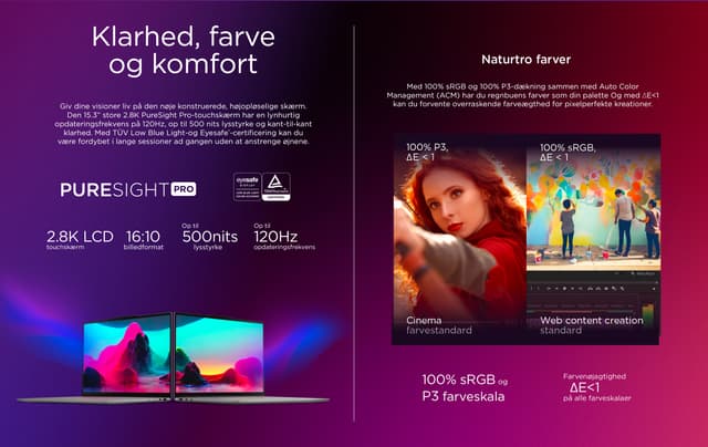 Lenovo Yoga Aura Edition - PureSight Pro: Klarhed, farve og komfort