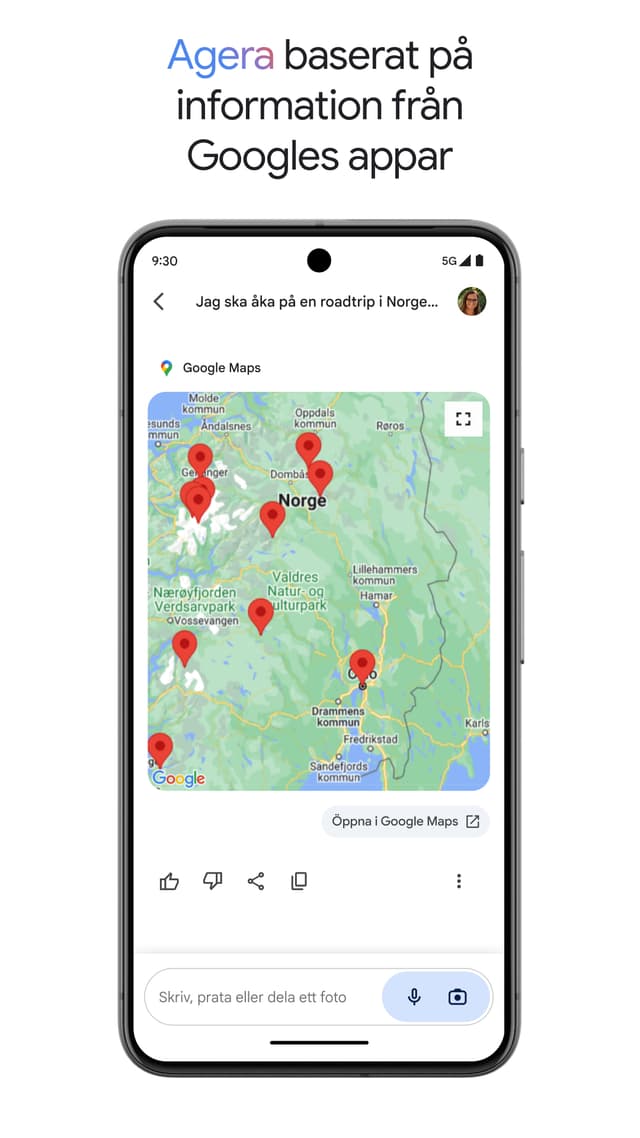 Screenshot from phone with Google Gemini on the screen
