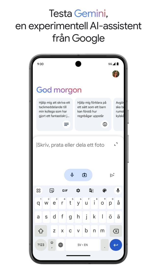 Screenshot from phone with Google Gemini on the screen