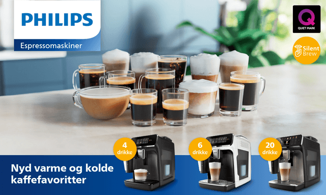 Philips espressomaskine - Nyd varme og kolde kaffefavoritter