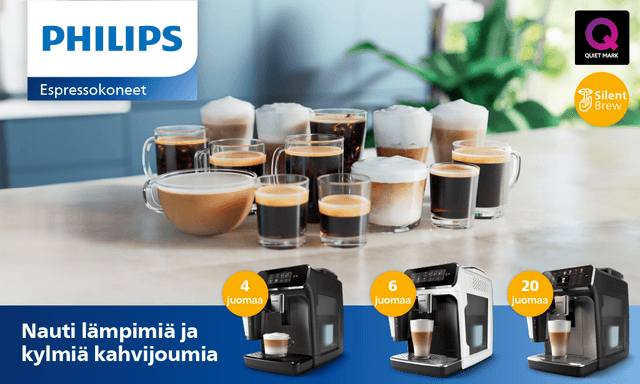 Philips - Espressokone - Philipsin täysautomaattinen kahvikone LatteGo
