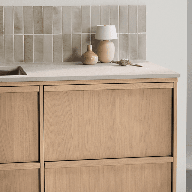Epoch Epoch Contour køkken af ​​naturligt egetræ