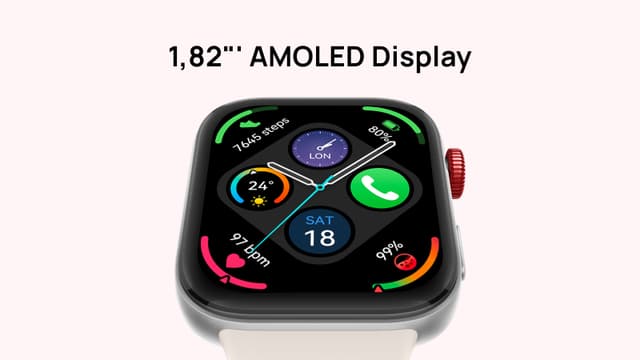 1,82" AMOLED-skjerm