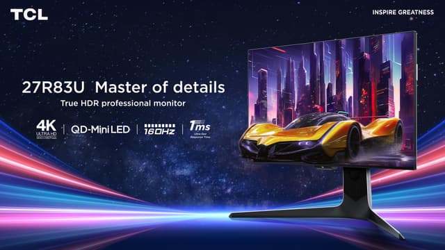 TCL 27R83U 4K QD-Mini LED monitor