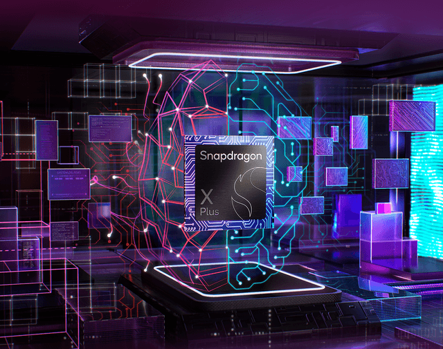 Illustrasjon av Lenovo IdeaPad Slim 5 sin Snapdragon® X Plus Platform chip
