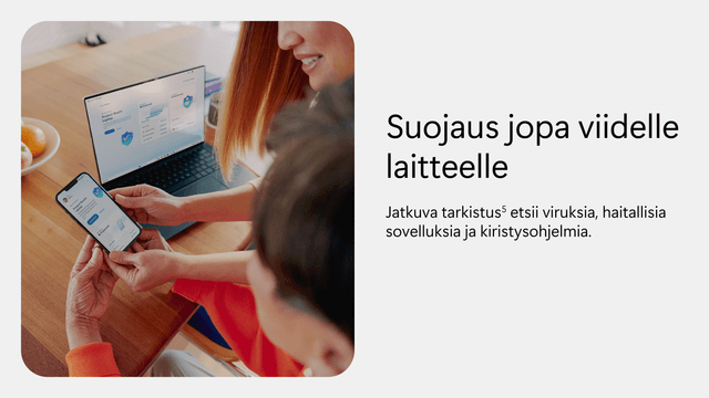 Microsoft 365 tarjoaa suojauksen jopa viidelle laitteelle käyttäjää kohden