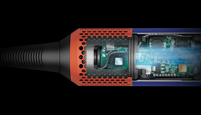 Dyson Airwrap™ multi-styler ja kuvituskuva sen sisällä olevista osista - Ei lämpövaurioita