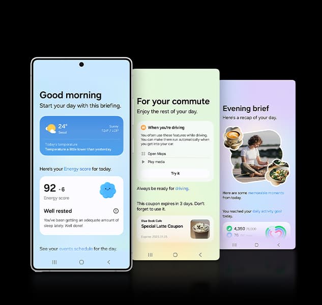 Samsung Galaxy S25 Ultra med opsummeringer via Now Brief