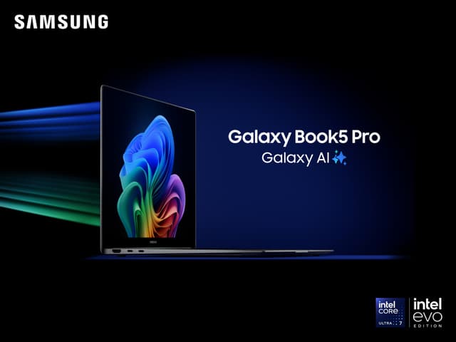 Samsung Galaxy Book5 Pro med AI-tekst