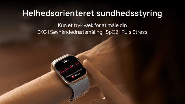 Huawei Watch D2 medicinsk ur med teksten: "Helhedsorienteret sundhedsstyring"