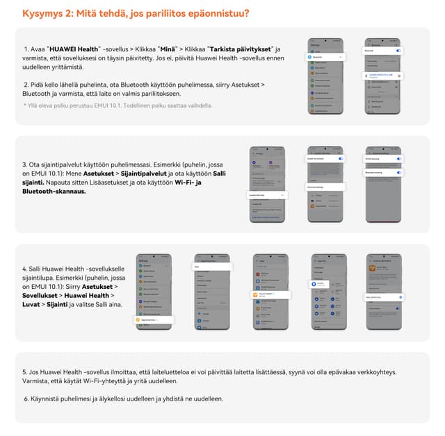 Huawei - Yhteensopiva - FAQ 2 - Usein kysytyt kysymykset
