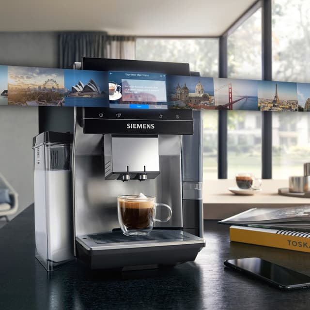 Siemens EQ700 og coffeeWorld's internasjonale kaffesmaker