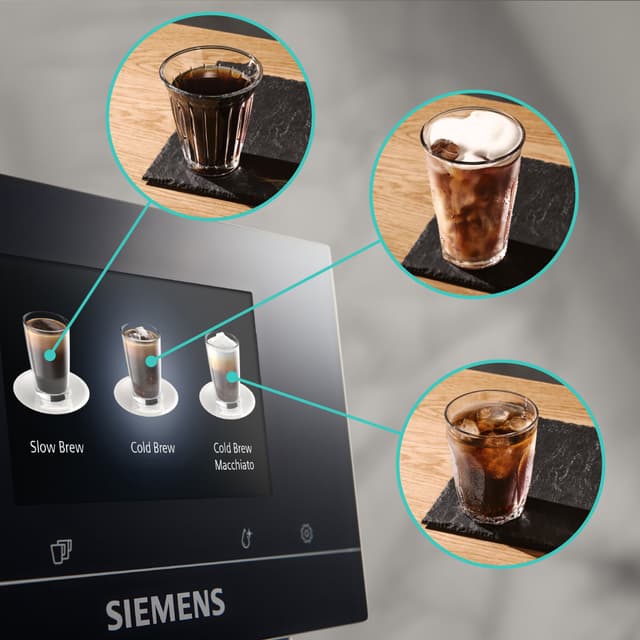 Siemens EQ700 kaffemaskin og iSelect display-valg