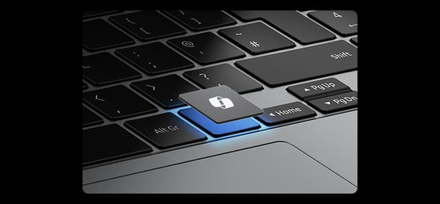 Galaxy Book med en dedikert AI key shortcut