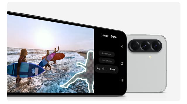 Fjerner et objekt fra et bilde på Galaxy A36