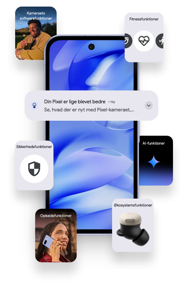 Google Pixel 9a og forskellige visualiseringer Pixel Drops, der er boosts af nyttige funktioner 