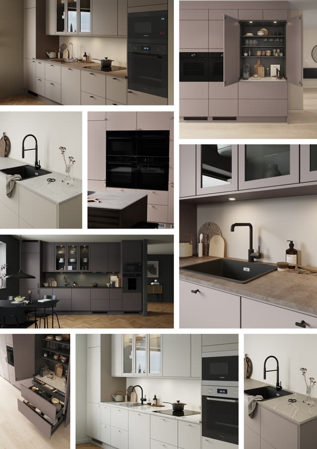 Sandfarvet køkken: Køkkeninspiration til beige køkkener fra Epoq i køkkenserierne Trend, Core og Canvas