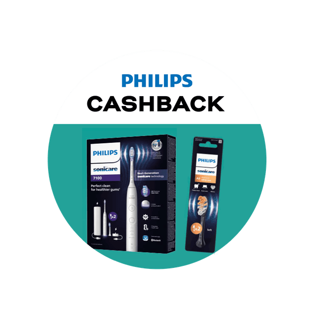 Philips - Sähköhammasharja - Philips CL Cashback kampanjabanneri pallukka