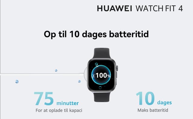 Huawei Watch Fit 4 – op til 10 dages batterilevetid