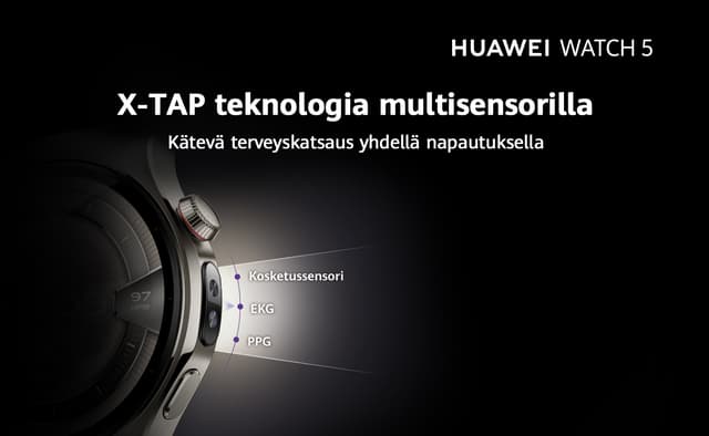 Huawei Watch 5 – X-TAP-teknologia multisensorilla