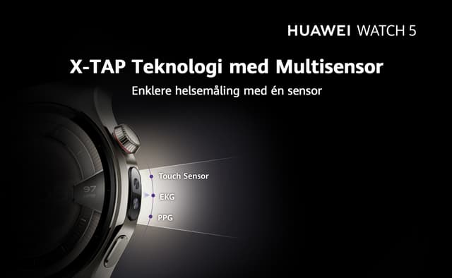 Huawei Watch 5 – X-TAP-Teknologi med multisensor