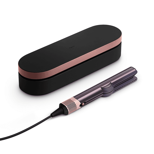 Dyson Airstrait™ straightener in new Jasper plum colour and a travel case