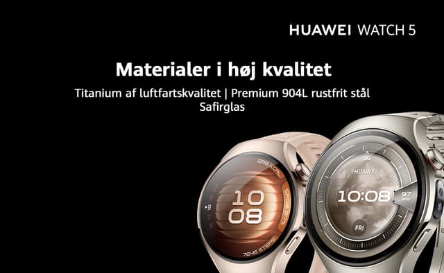 Huawei Watch 5 – materialer i høj kvalitet